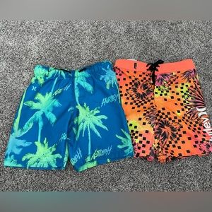 Hurley Kids Swim Trunks - Blue and Orange